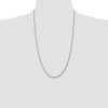 26" 10k White Gold 1.75mm Diamond-cut Rope Chain