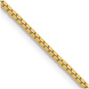 30" 10k Yellow Gold 1.3mm Box Chain