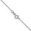 18" 14K White Gold 18 inch Carded .5mm Box Link with Spring Ring Clasp Chain