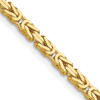 24" 10k Yellow Gold 2.5mm Byzantine Chain