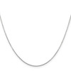 14" 14K White Gold 14 inch .8mm Diamond-cut Round Open Link Cable with Lobster Clasp Chain