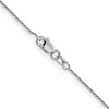 14" 14K White Gold 14 inch .8mm Diamond-cut Round Open Link Cable with Lobster Clasp Chain