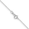 14" 14K White Gold 14 inch .6mm Diamond-cut Round Open Link Cable with Spring Ring Clasp Chain