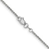 18" 10k White Gold 1.4mm Cable Chain