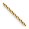 22" 10k Yellow Gold 2mm Round Open Link Cable Chain