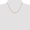 18" 10k Yellow Gold 2mm Round Open Link Cable Chain