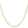 16" 10k Yellow Gold 1.55mm Carded Cable Rope Chain
