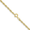 18" 10k Yellow Gold 1.55mm Carded Cable Rope Chain