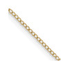 20" 14K Yellow Gold 20 inch Carded .5mm Curb with Spring Ring Clasp Chain