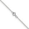 20" 14K White Gold 20 inch Carded .5mm Curb with Spring Ring Clasp Chain