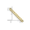 18" 10k Yellow Gold 2.2mm Flat Beveled Curb Chain