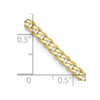 16" 10k Yellow Gold 2.9mm Flat Beveled Curb Chain