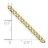 18" 10k Yellow Gold 2.5mm Hollow Curb Link Chain