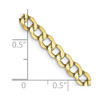 16" 10k Yellow Gold 4.3mm Hollow Curb Link Chain