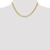 16" 10k Yellow Gold 3.7mm Lightweight Flat Cuban Chain