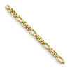 20" 10k Yellow Gold 1.25mm Flat Figaro Pendant Chain