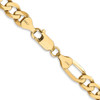 20" 10k Yellow Gold 7mm Flat Figaro Chain