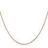 20" 14K Rose Gold 20 inch .8mm Baby Rope with Spring Ring Clasp Chain