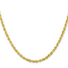 24" 10k Yellow Gold 3.35mm Diamond-cut Quadruple Rope Chain