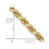 22" 10k Yellow Gold 4mm Diamond-cut Quadruple Rope Chain