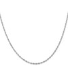 18" 10k White Gold 1.85mm Diamond-cut Quadruple Rope Chain