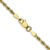 16" 10k Yellow Gold 2.25mm Diamond-cut Quadruple Rope Chain