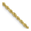 22" 10k Yellow Gold 2mm Diamond-cut Quadruple Rope Chain