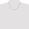 18" 10k Yellow Gold 2.25mm Diamond-cut Quadruple Rope Chain