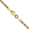 18" 10k Yellow Gold 2.25mm Diamond-cut Quadruple Rope Chain