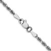 18" 10k White Gold 2.25mm Diamond-cut Quadruple Rope Chain