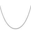 30" 10k White Gold 2mm Diamond-cut Quadruple Rope Chain