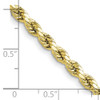16" 10k Yellow Gold 4mm Hollow Diamond-cut Rope Chain