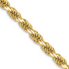 22" 10k Yellow Gold 3.5mm Hollow Diamond-cut Rope Chain