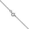 18" 10k White Gold .5mm Carded Cable Rope Chain