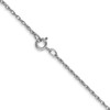 16" 14K White Gold 16 inch Carded .7mm Cable Rope with Spring Ring Clasp Chain