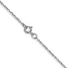 18" 10k White Gold .6 mm Carded Cable Rope Chain