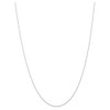 24" 10k White Gold .6 mm Carded Cable Rope Chain