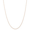18" 10k Rose Gold .7 mm Carded Cable Rope Chain