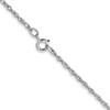 16" 10K White Gold 1.15mm Carded Cable Rope Chain