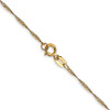 18" 10k Yellow Gold 1mm Carded Singapore Chain