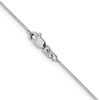 18" 14K White Gold 18 inch .5mm Octagonal Snake with Lobster Clasp Chain