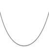 18" Sterling Silver Ruthenium-plated .75mm Twisted Tight Wheat Chain