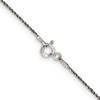 18" Sterling Silver Ruthenium-plated .75mm Twisted Tight Wheat Chain