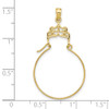 10K Yellow Gold Filigree Charm Holder Pendant