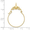 10K Yellow Gold Polished Heart Charm Holder Pendant