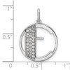 14K White Gold Gatsby Diamond Initial E Charm