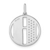 14K White Gold Gatsby Diamond Initial H Charm