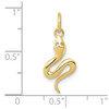 10K Yellow Gold Solid Polished Snake Charm
