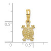 10K Yellow Gold 2-D Land Turtle Charm 10K7650