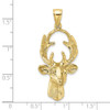 10K Yellow Gold 3-D Deer Head Charm